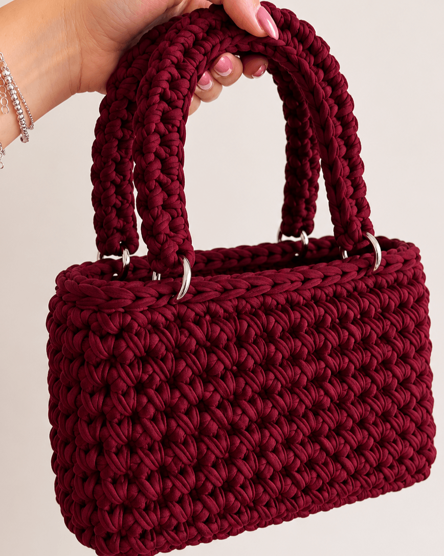 Kit borsa Mia all'uncinetto – tutto l'occorrente con Fettuccia Prime e tutorial incluso