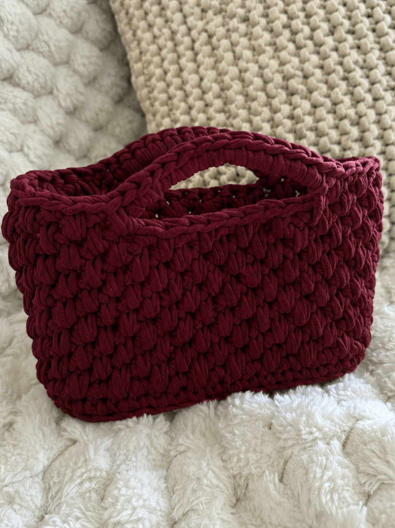 Kit borsa Malia all'uncinetto Macrè Bag con Fettuccia Prime – borsa ampia in cotone