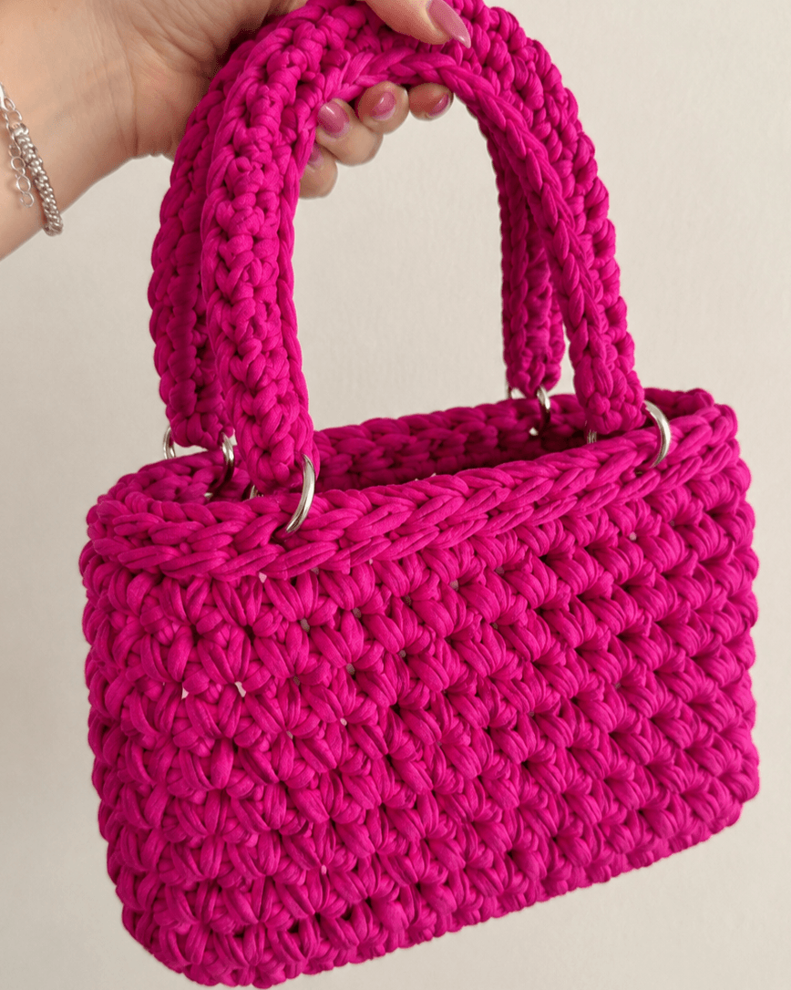 Kit borsa Mia all'uncinetto con Fettuccia Prime – filato premium 100% cotone in vari colori