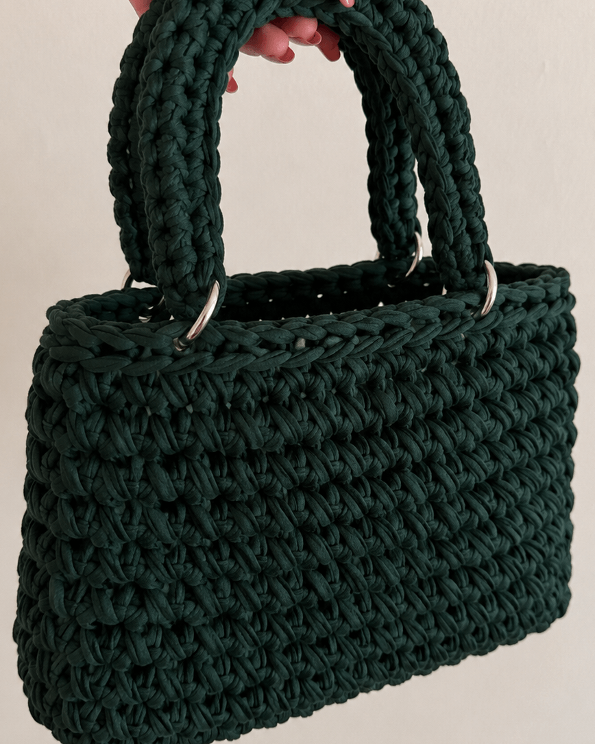 Kit borsa Mia all'uncinetto Macrè Bag con Fettuccia Prime – borsa a mano in cotone