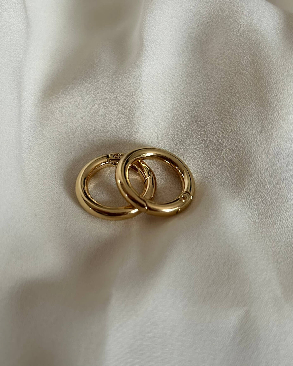 Anello a moschettone in metallo argento per borse all'uncinetto – chiusura apribile
