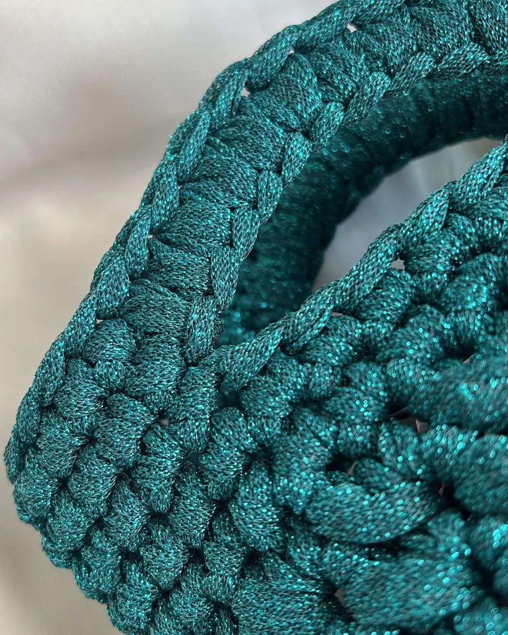 Fettuccia Lurex 150 g – filato per borse all'uncinetto | Macrè Bag