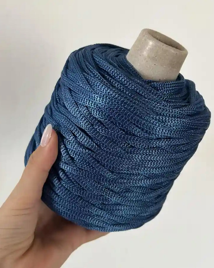 Cordino Big 500g blu jeans per borse strutturate all'uncinetto fatte a mano