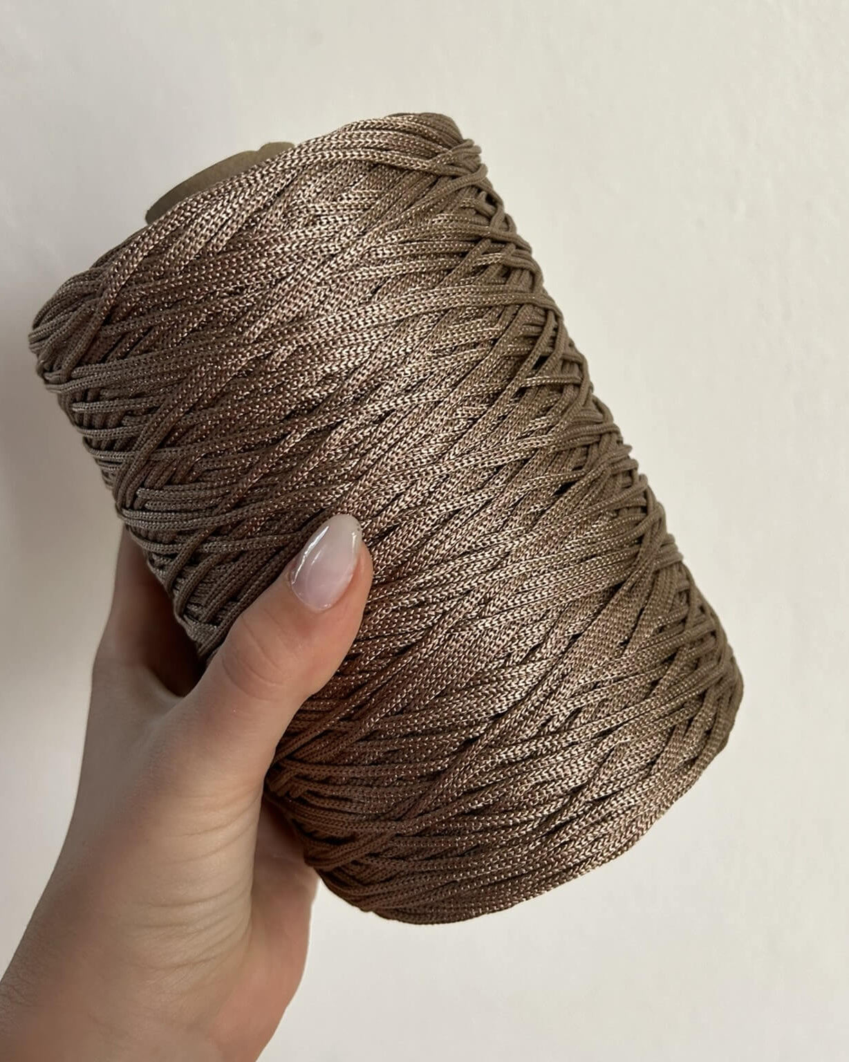 Cordino classico fango per borse all’uncinetto – filato tubolare Made in Italy