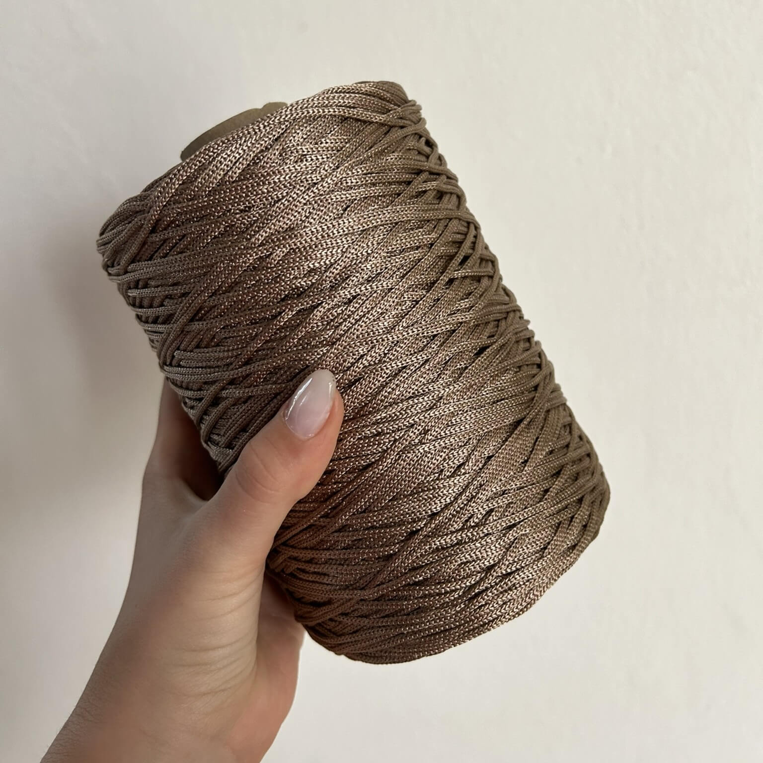 Cordino classico fango per borse all’uncinetto – filato tubolare Made in Italy
