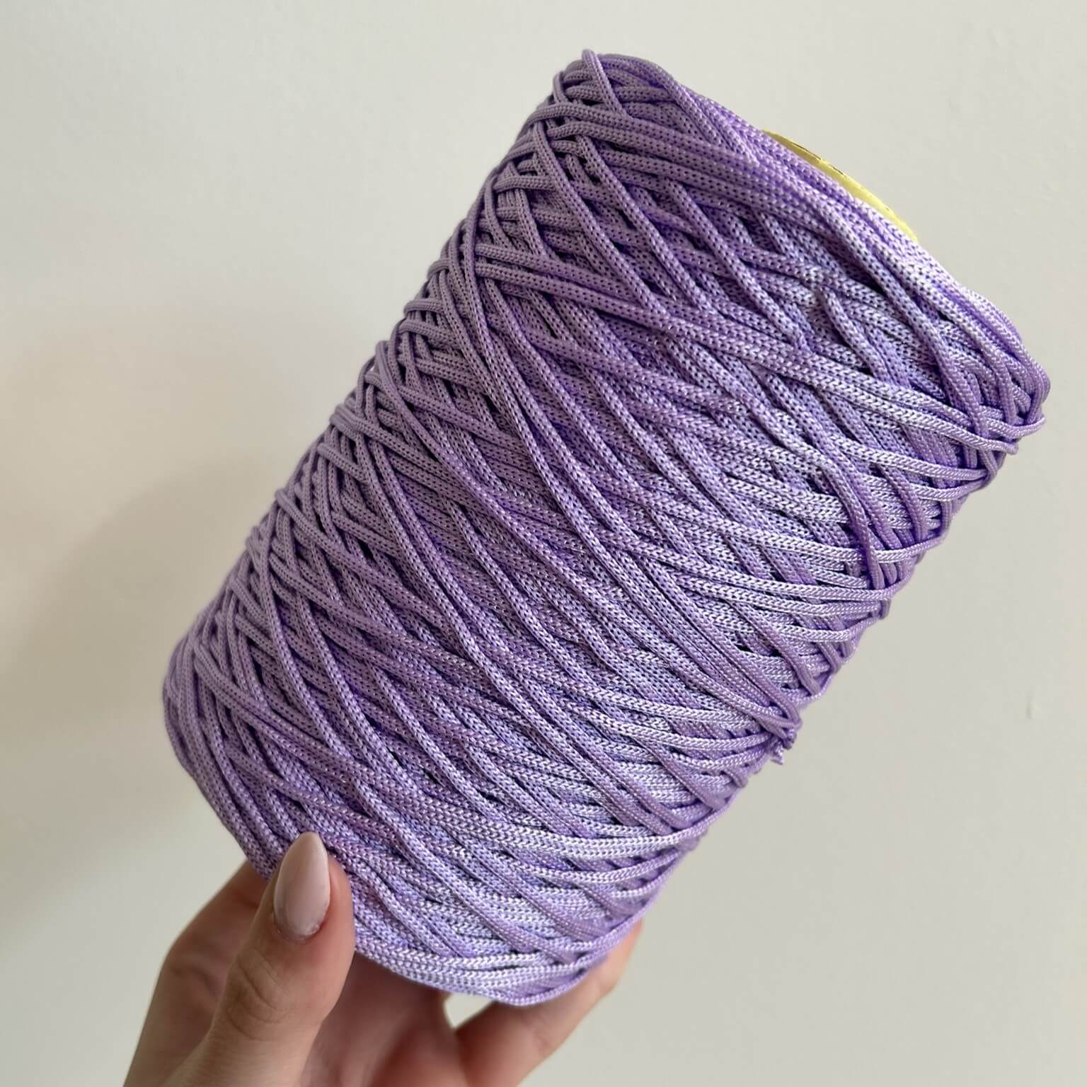 Cordino classico lilla per borse all’uncinetto – filato tubolare Made in Italy