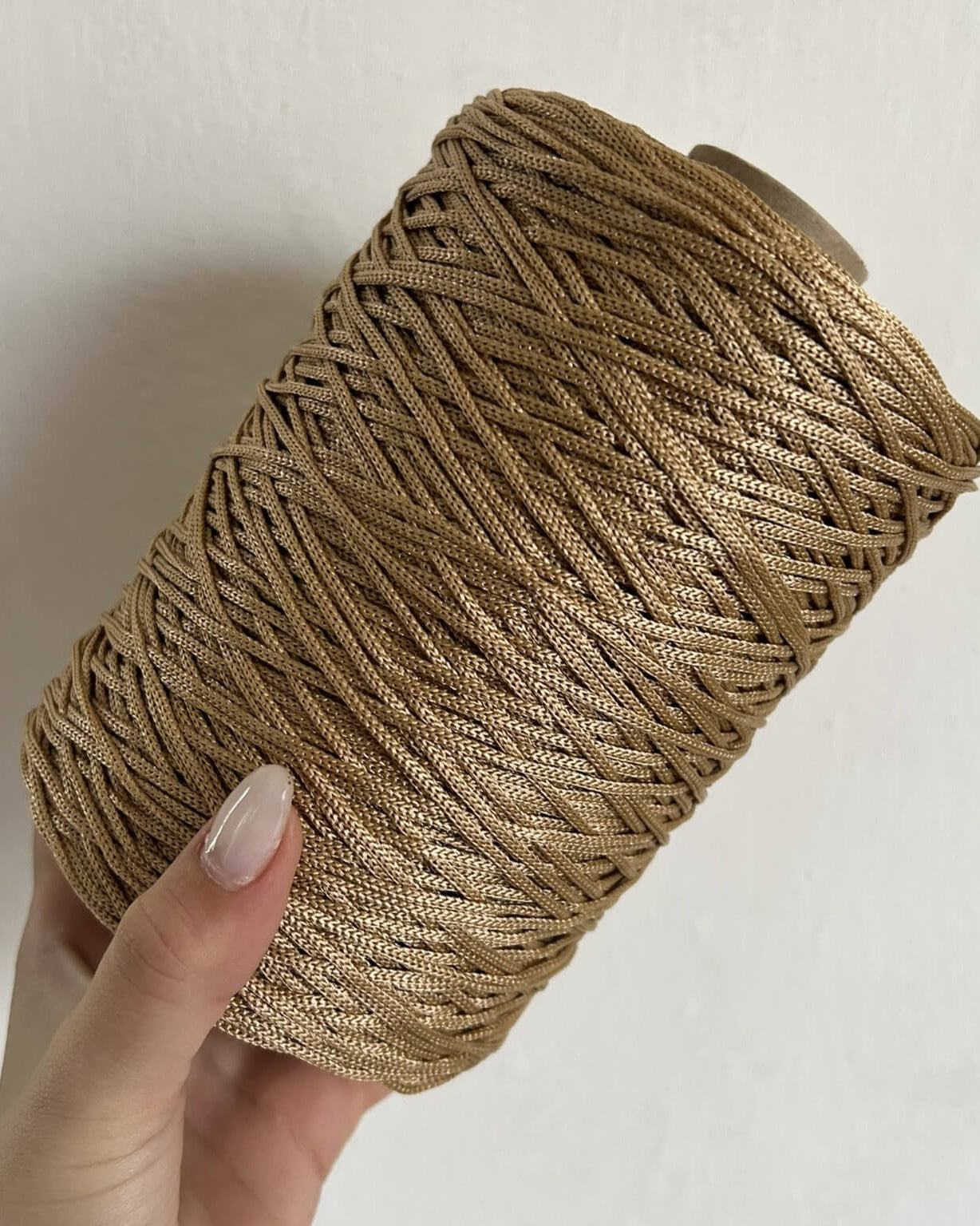 Cordino classico oro per borse all’uncinetto – filato tubolare Made in Italy