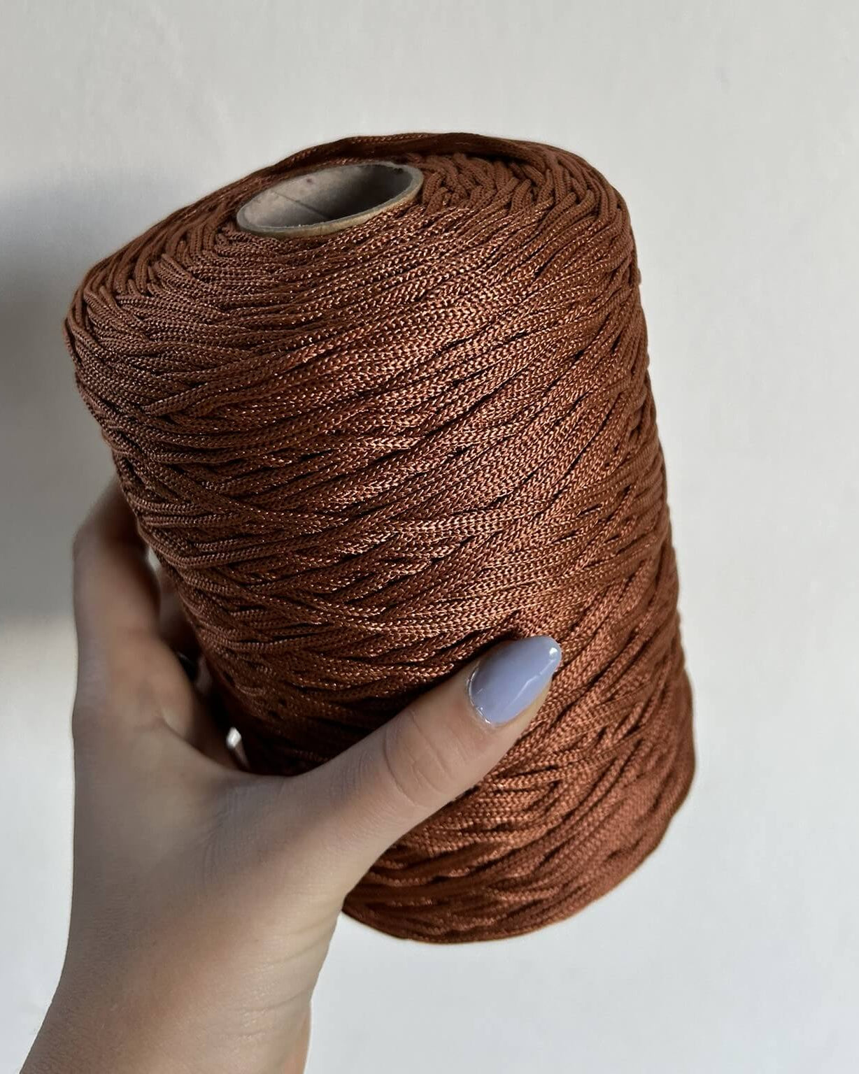 Cordino classico ruggine per borse all’uncinetto – filato tubolare Made in Italy