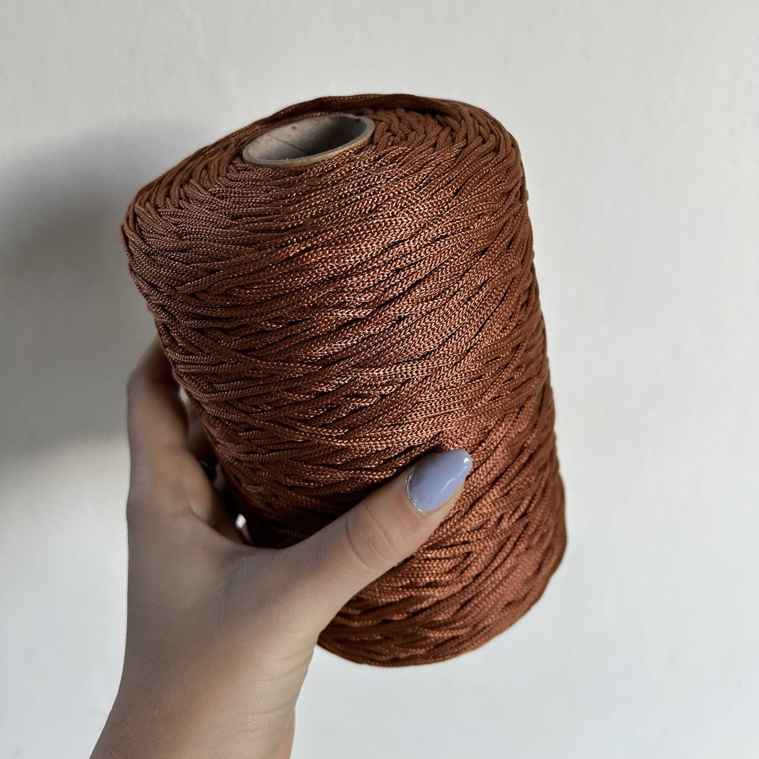 Cordino classico ruggine per borse all’uncinetto – filato tubolare Made in Italy