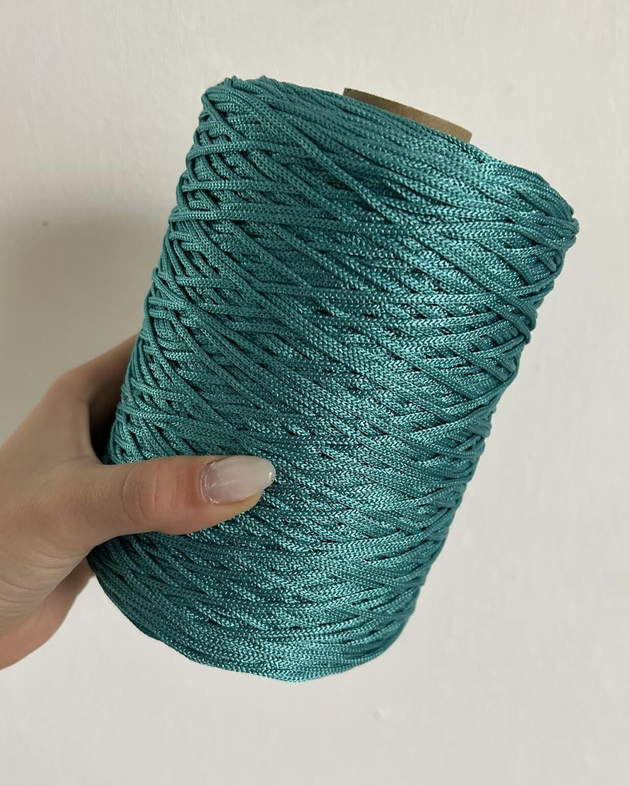 Cordino classico turchese per borse all’uncinetto – filato tubolare Made in Italy