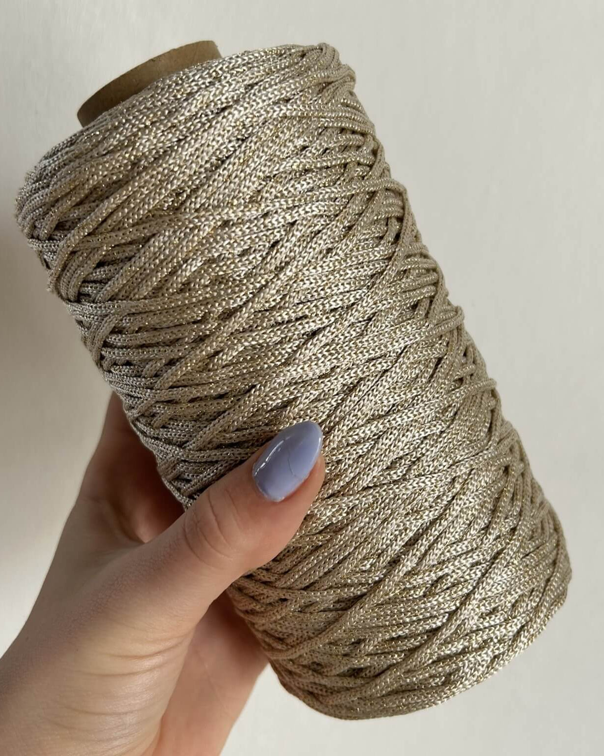 Cordino lurex burro per borse all’uncinetto – filato tubolare Made in Italy