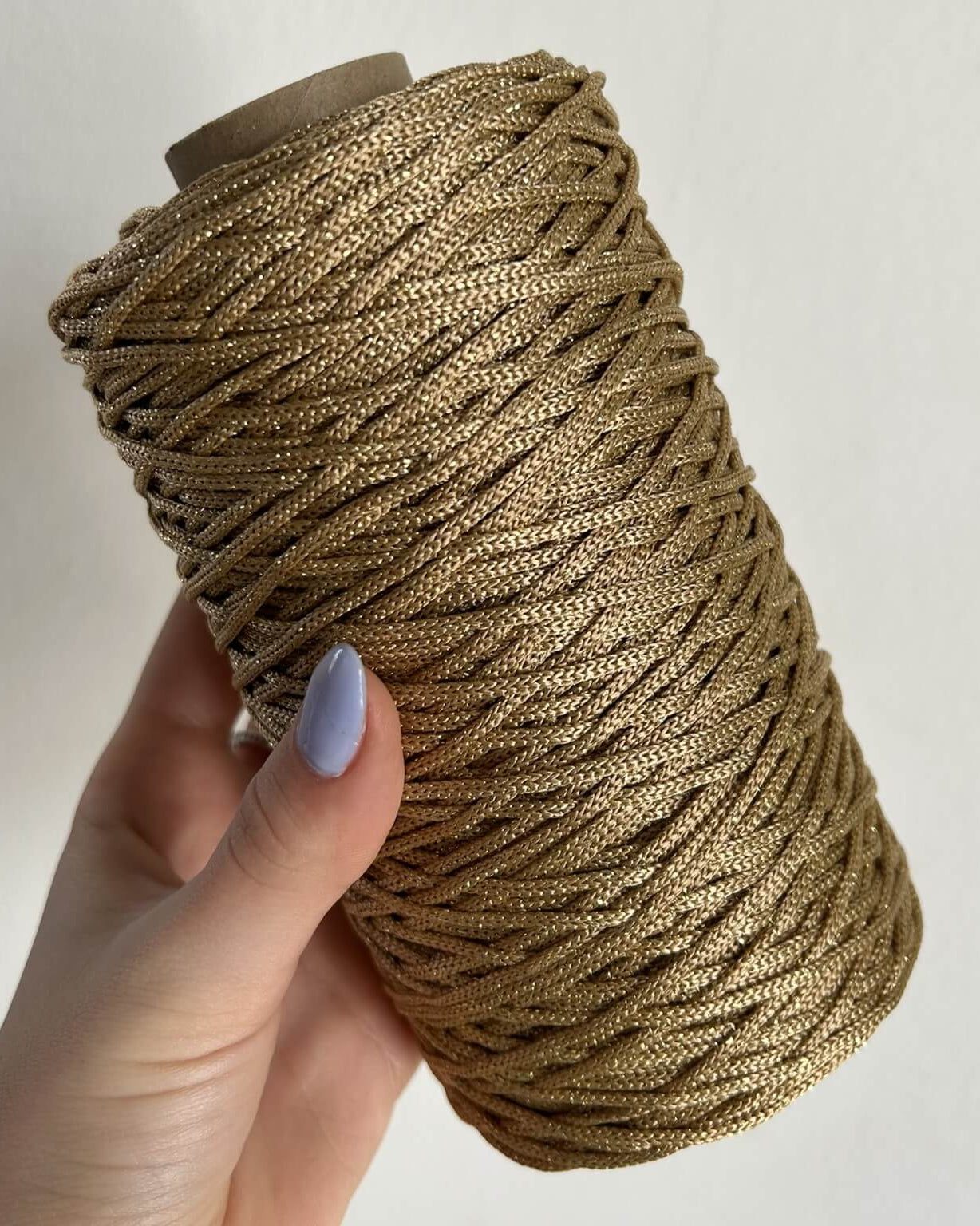Cordino lurex oro per borse all’uncinetto – filato tubolare Made in Italy