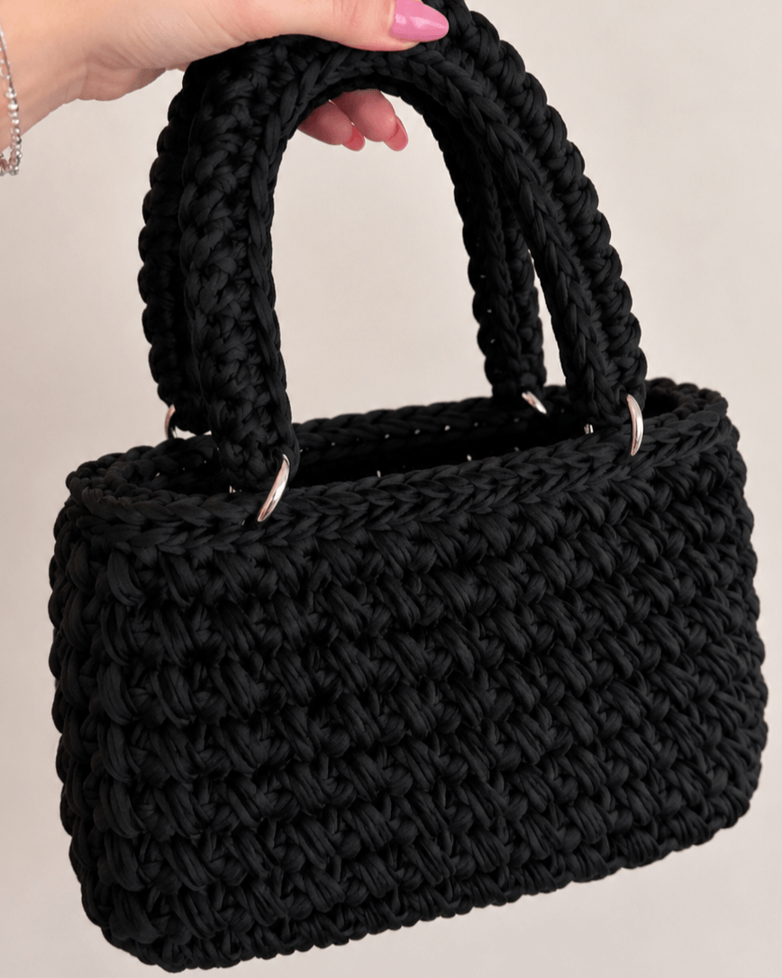 Borsa Mia all'uncinetto fatta a mano – modello elegante con Fettuccia Prime