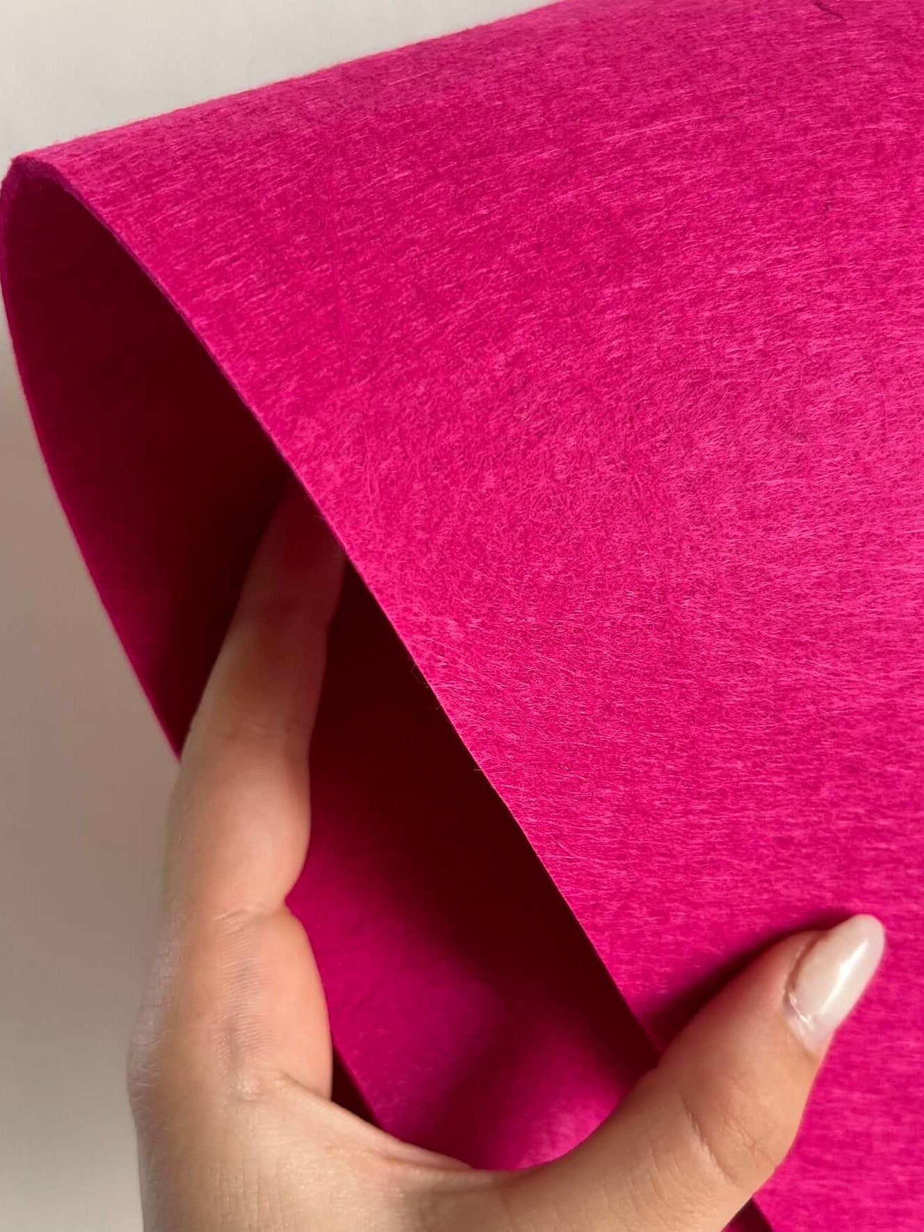 Feltro fucsia per irrigidire le nostre borse all'uncinetto
