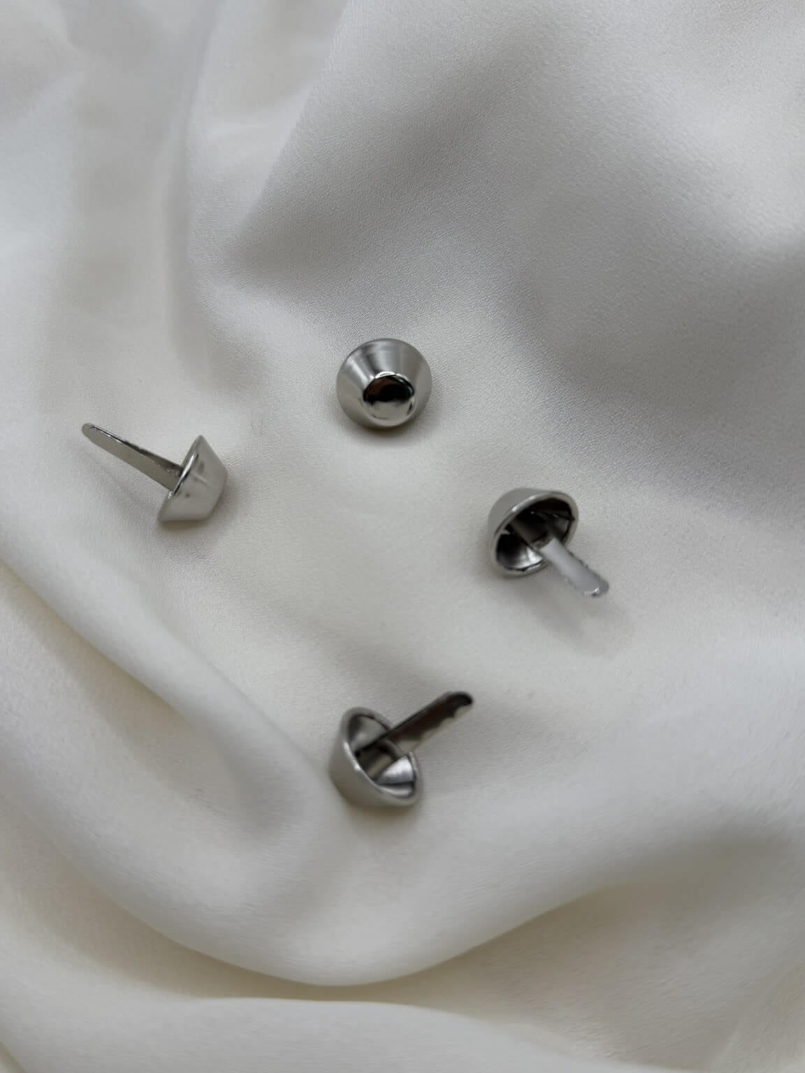 Piedini a cono argento 16mm per borse uncinetto – accessorio piedino fondo handmade