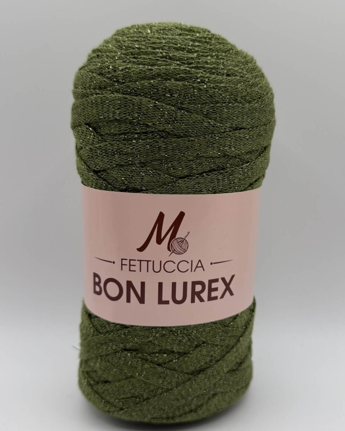 Dettaglio borsa Perla all'uncinetto – punto rete con fettuccia bon lurex handmade