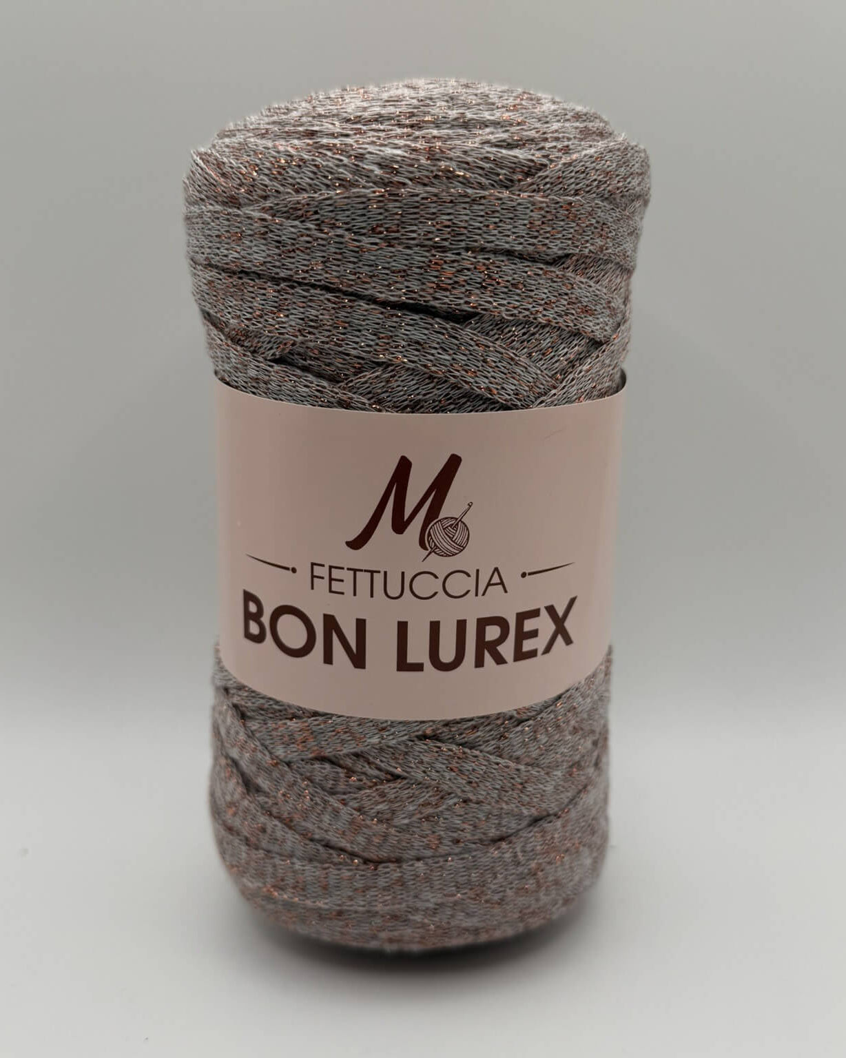 Fettuccia Bon Lurex 250g ruggine per borse uncinetto autunnali – filato lurex caldo