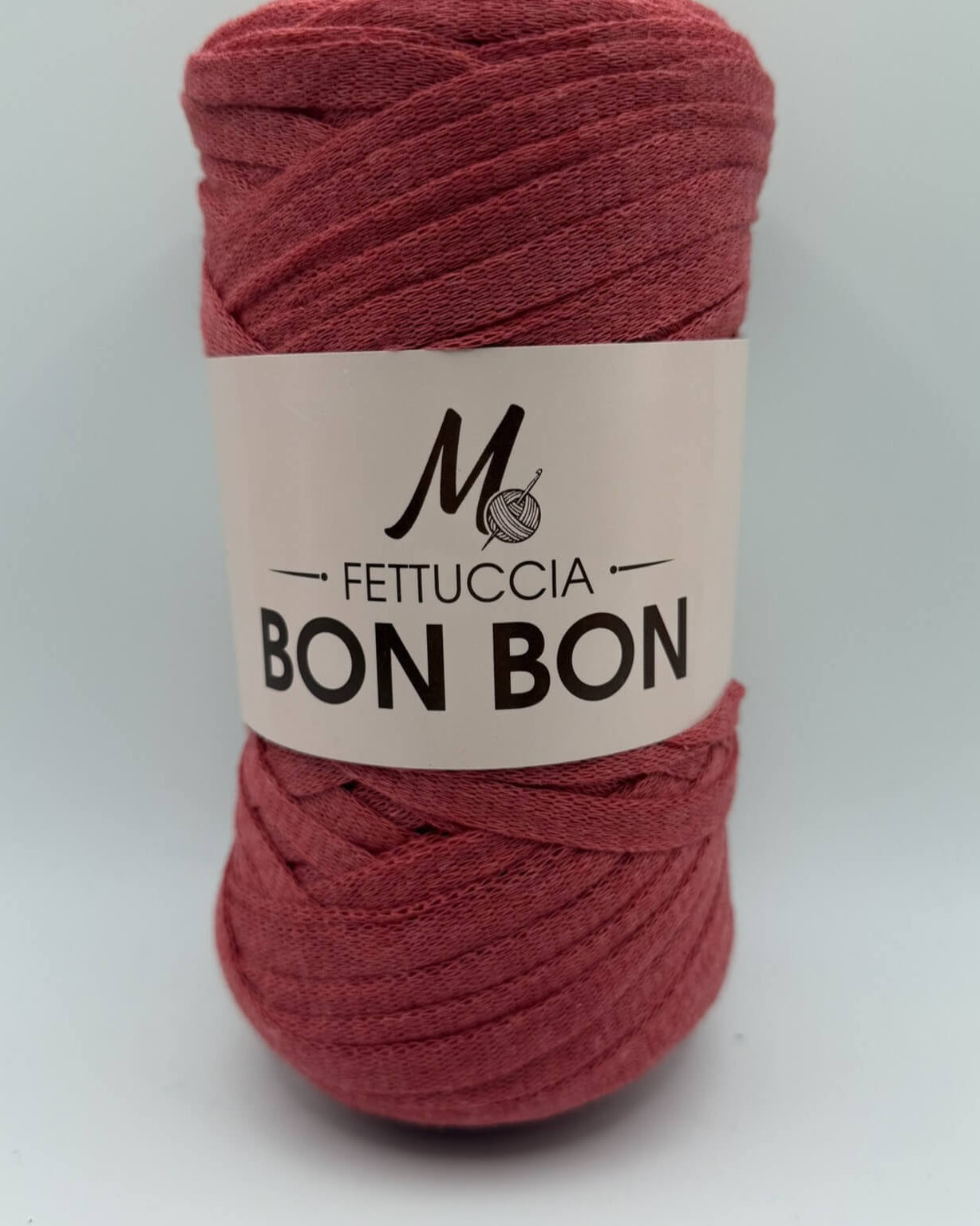 Fettuccia Bon Bon 250g rosso per borse uncinetto – filato morbido colore vivace handmade