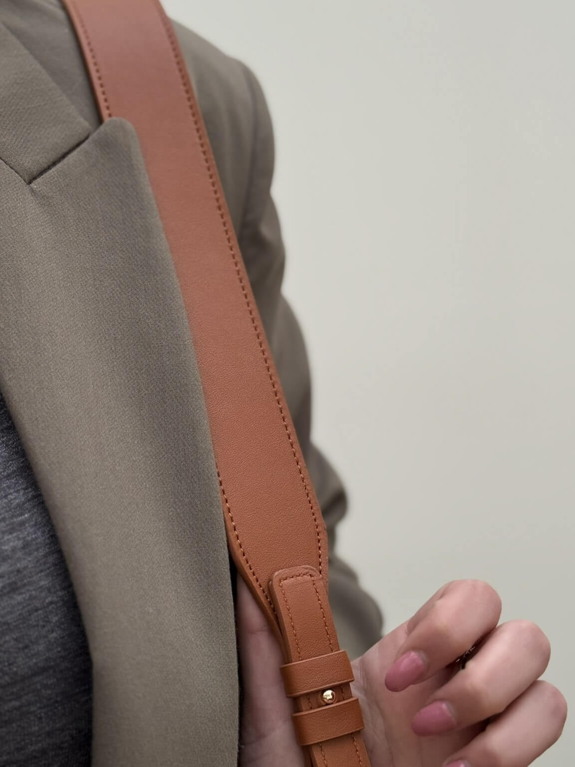 Tracolla Elettra ecopelle testa di moro per borsa uncinetto – tracolla corta handmade