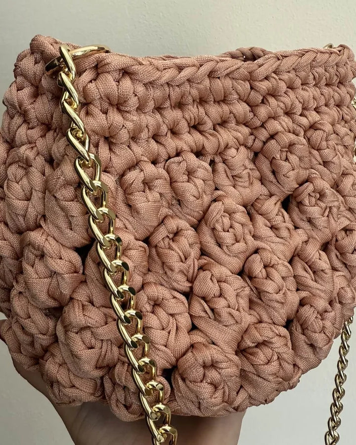 Tutorial borsa Jasmine all'uncinetto gratuito – borsa a spalla con fettuccia cordino