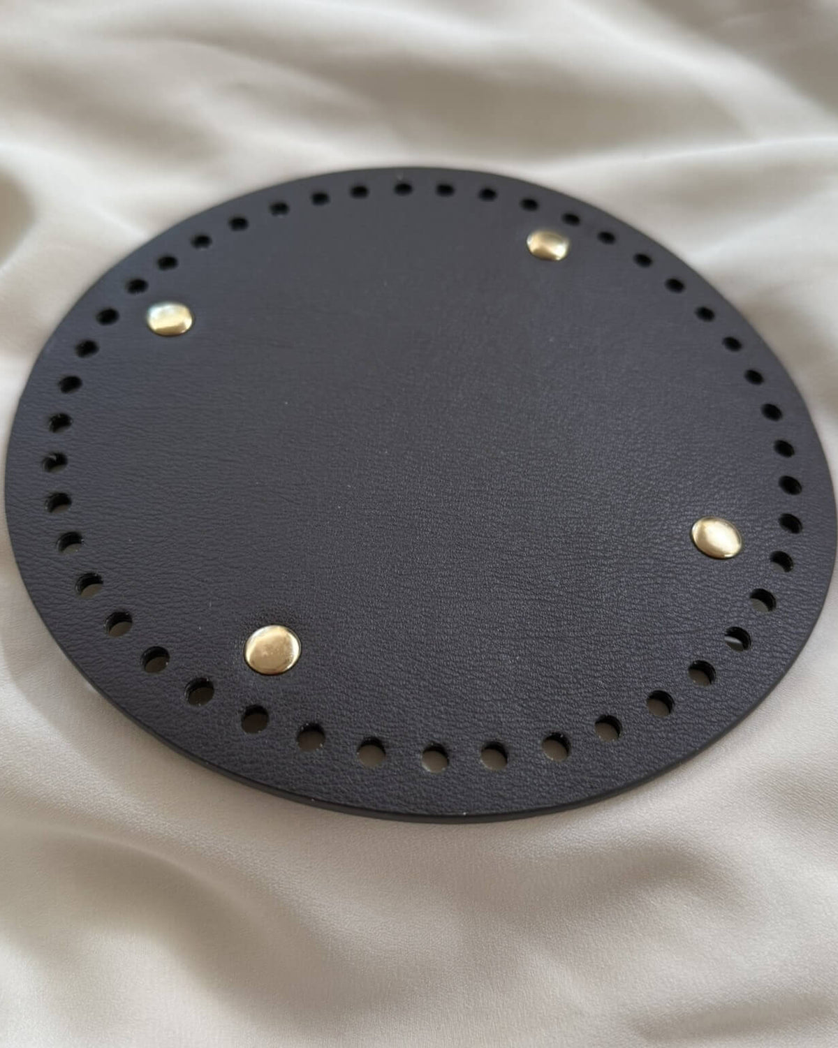 Base tonda in similpelle per borse uncinetto – fondo rigido per borsa handmade
