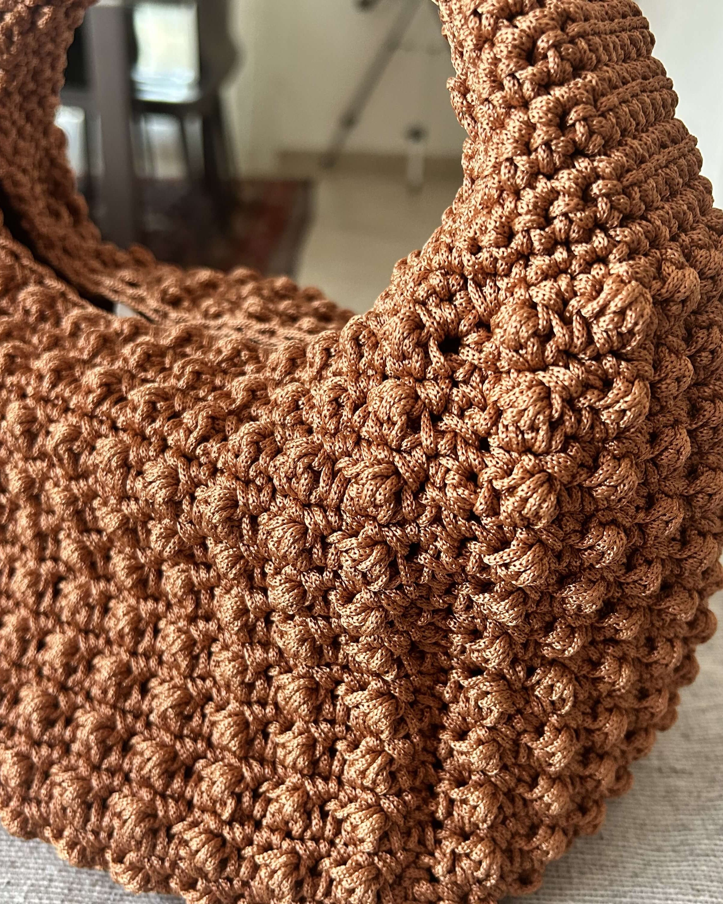 Dettaglio kit borsa Clara – cordino lurex e accessori inclusi per borsa handmade