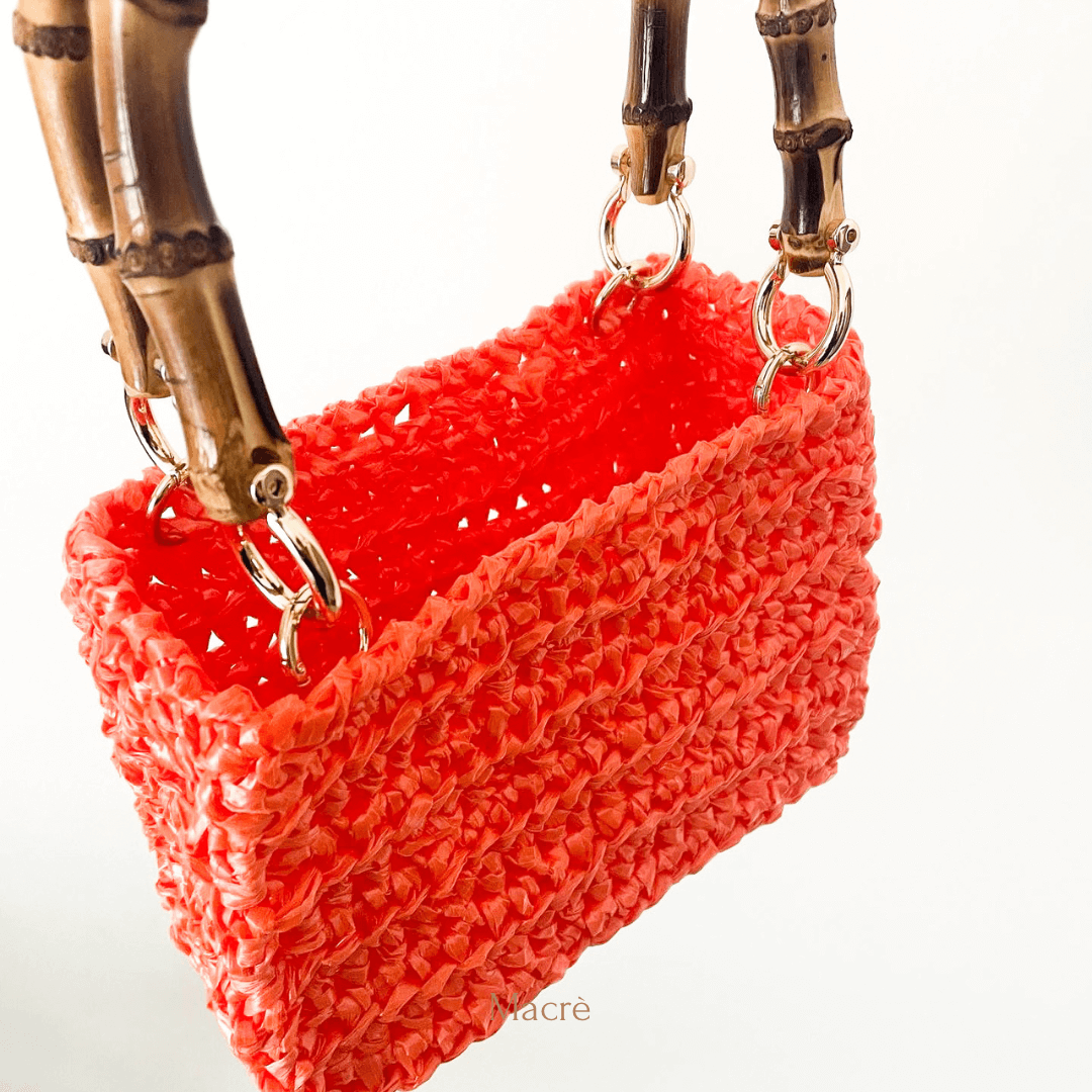 Kit per realizzare la borsa adele con rafia lucida e colorata