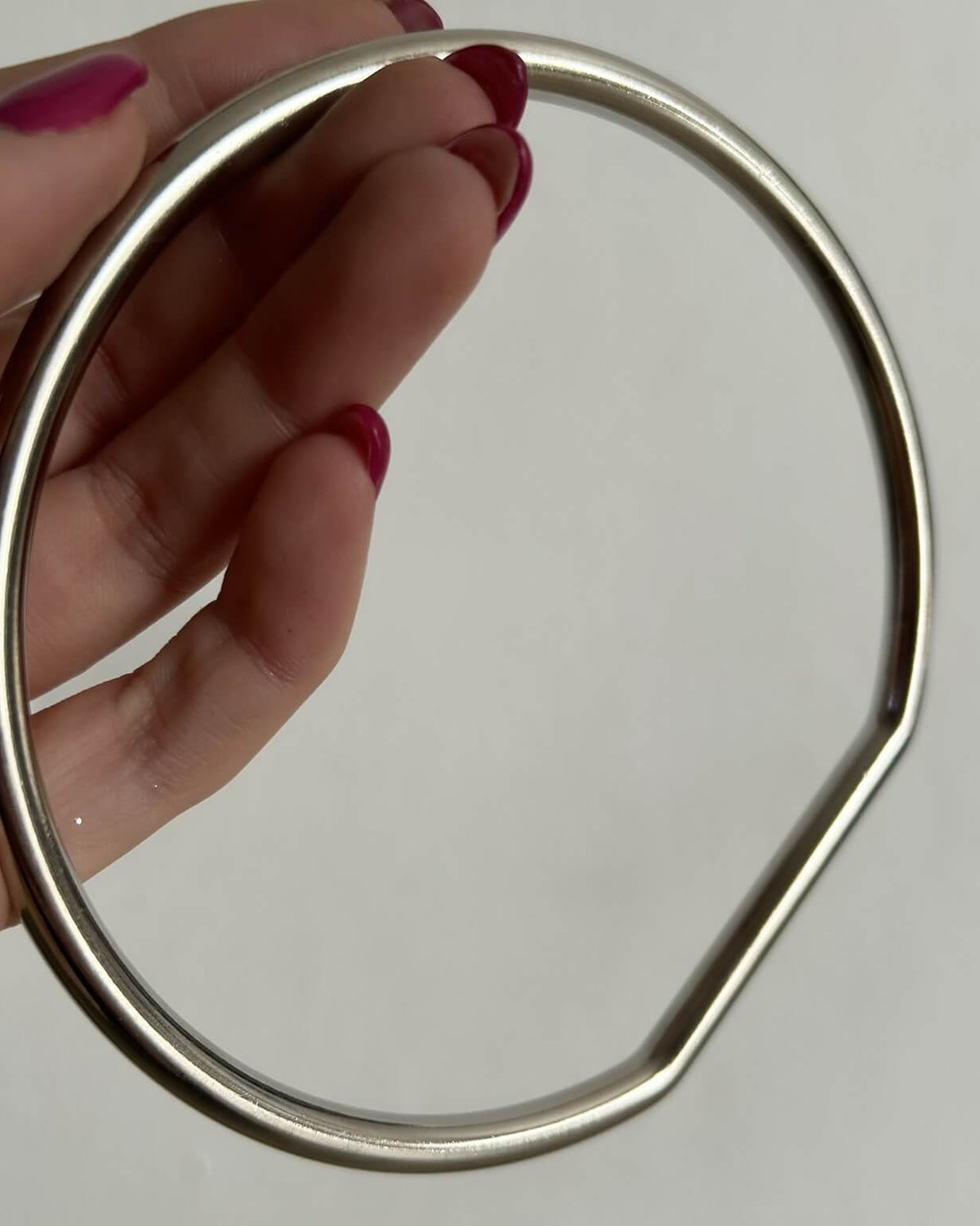 Manico ad anello semicircolare in metallo oro per borse all'uncinetto