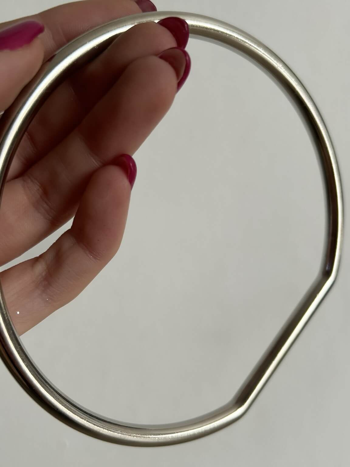 Manico ad anello semicircolare in metallo oro per borse all'uncinetto
