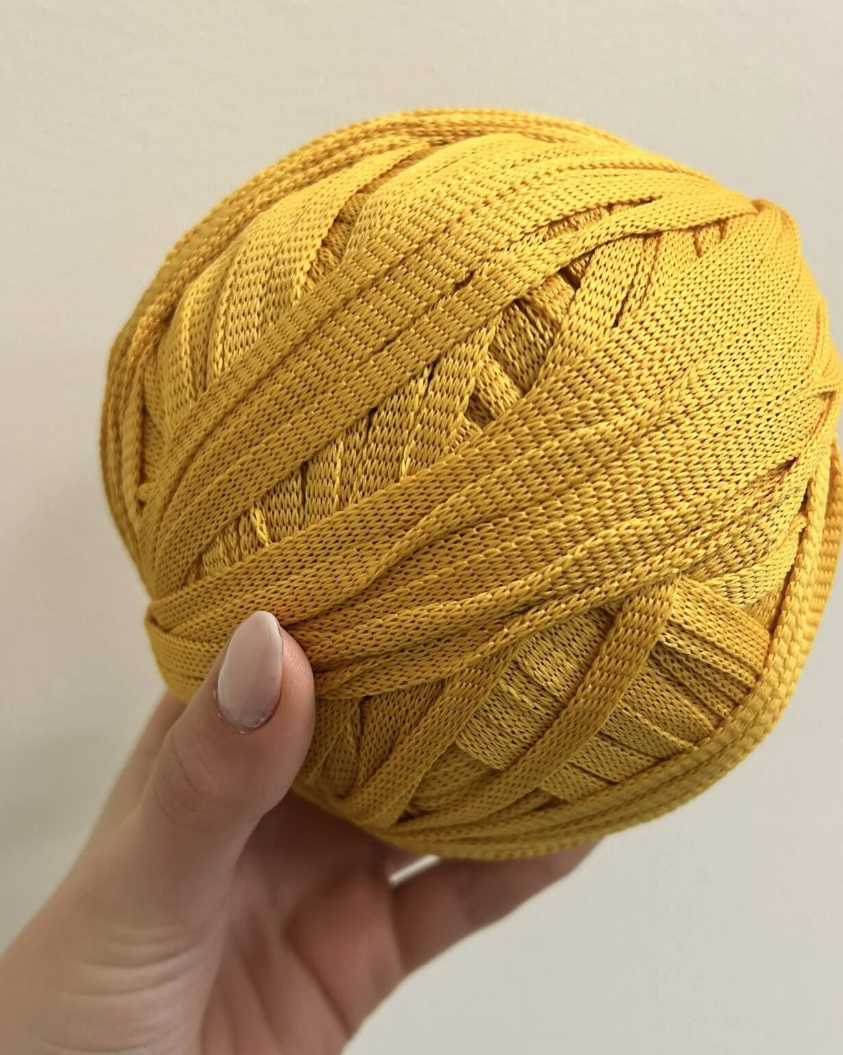 Pandorino Classico giallo senape per borse all'uncinetto – filato tubolare Made in Italy