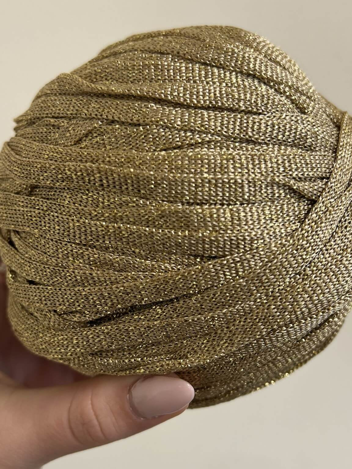 Pandorino Lurex oro per borse all'uncinetto gioiello – filato tubolare brillante Made in Italy