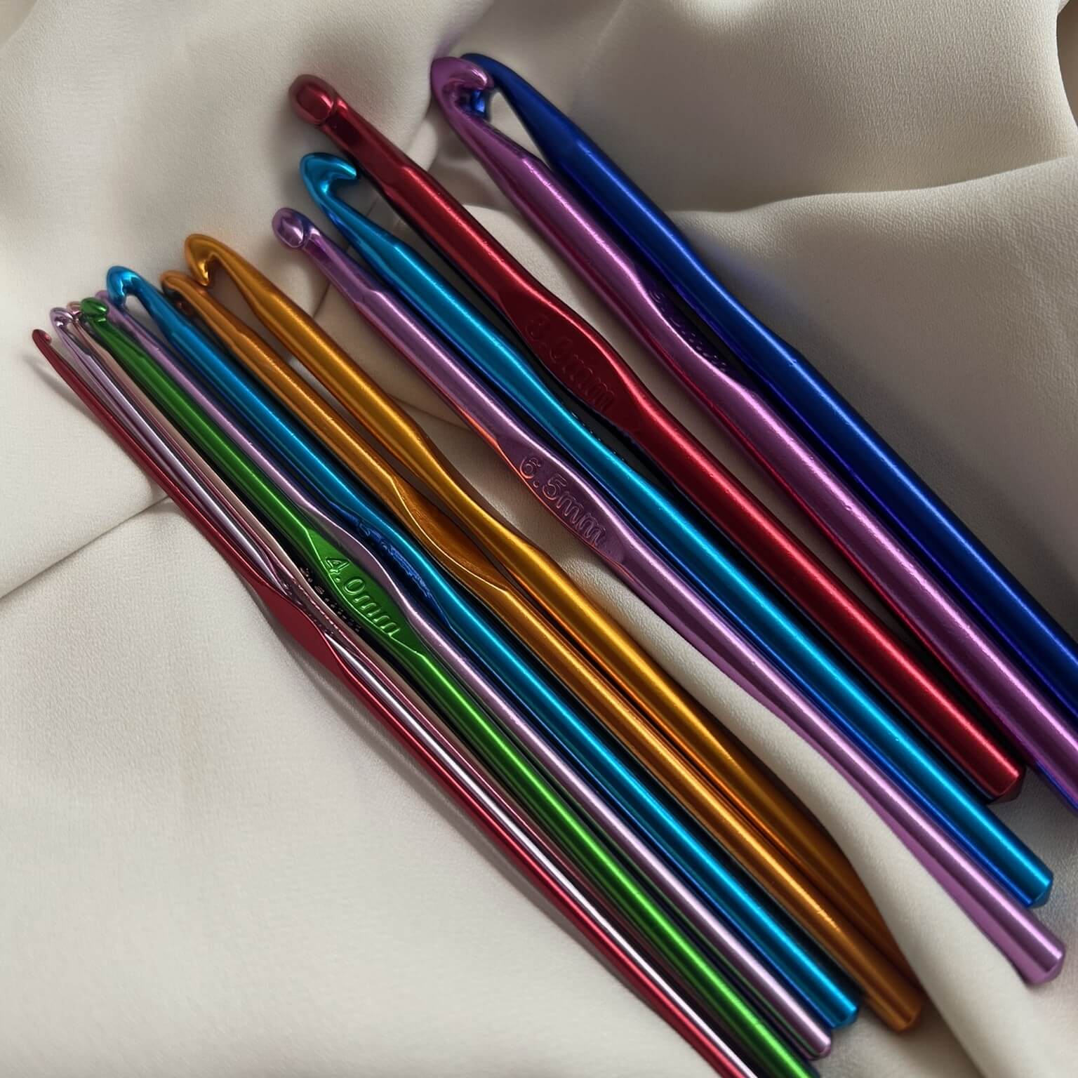 Set completo di uncinetti in alluminio tutti i numeri di uncinetto