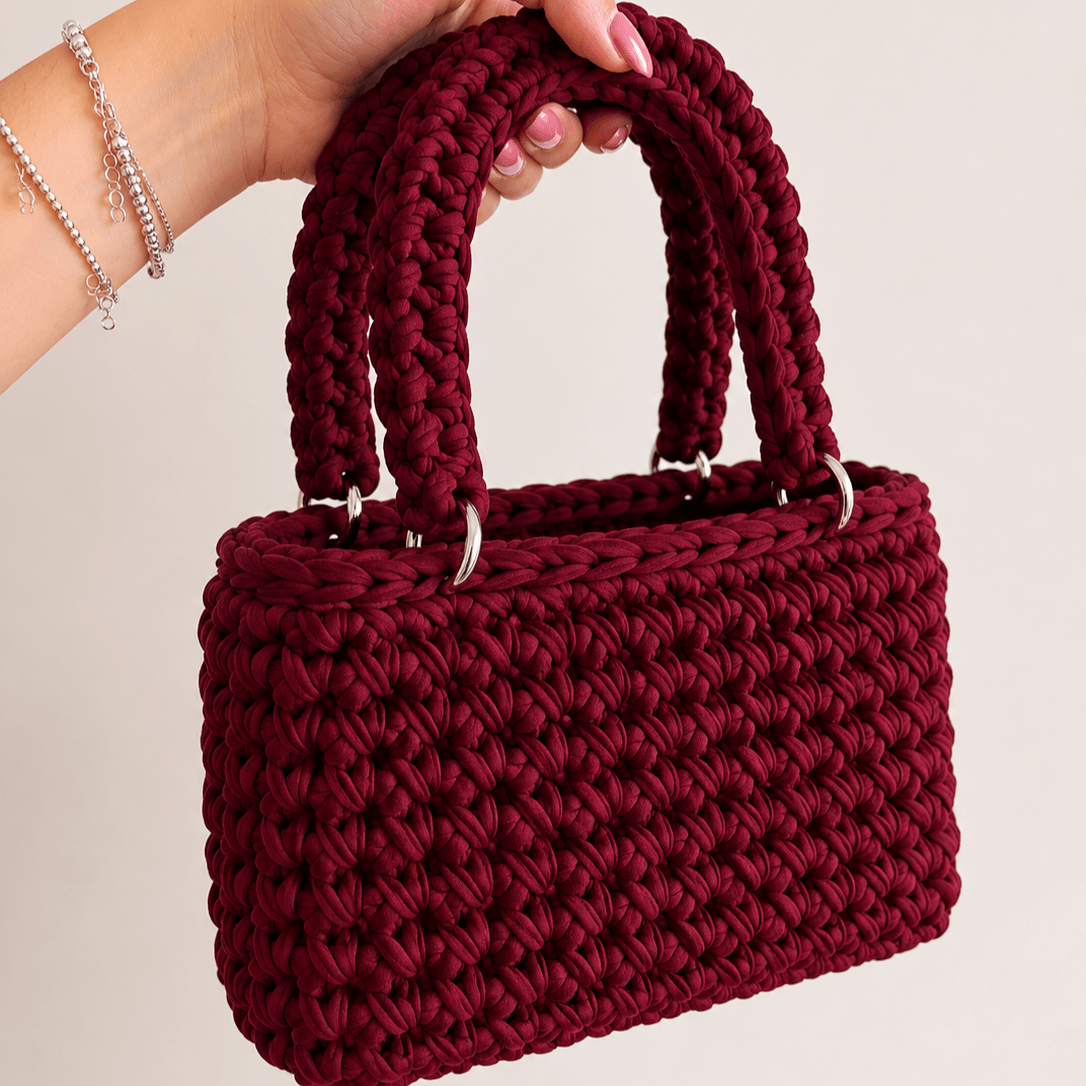 Kit borsa Mia all'uncinetto – tutto l'occorrente con Fettuccia Prime e tutorial incluso