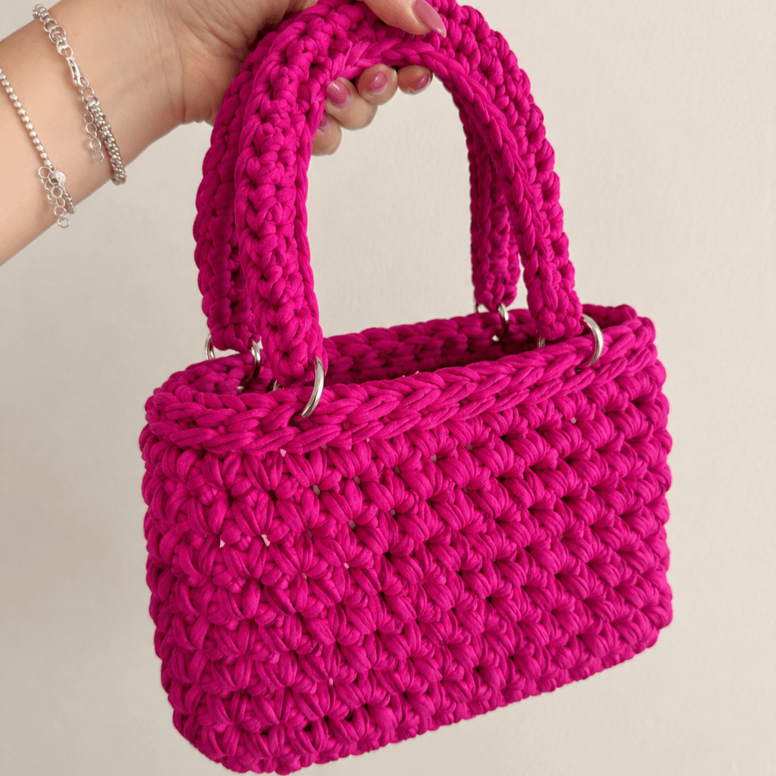 Kit borsa Mia all'uncinetto con Fettuccia Prime – filato premium 100% cotone in vari colori