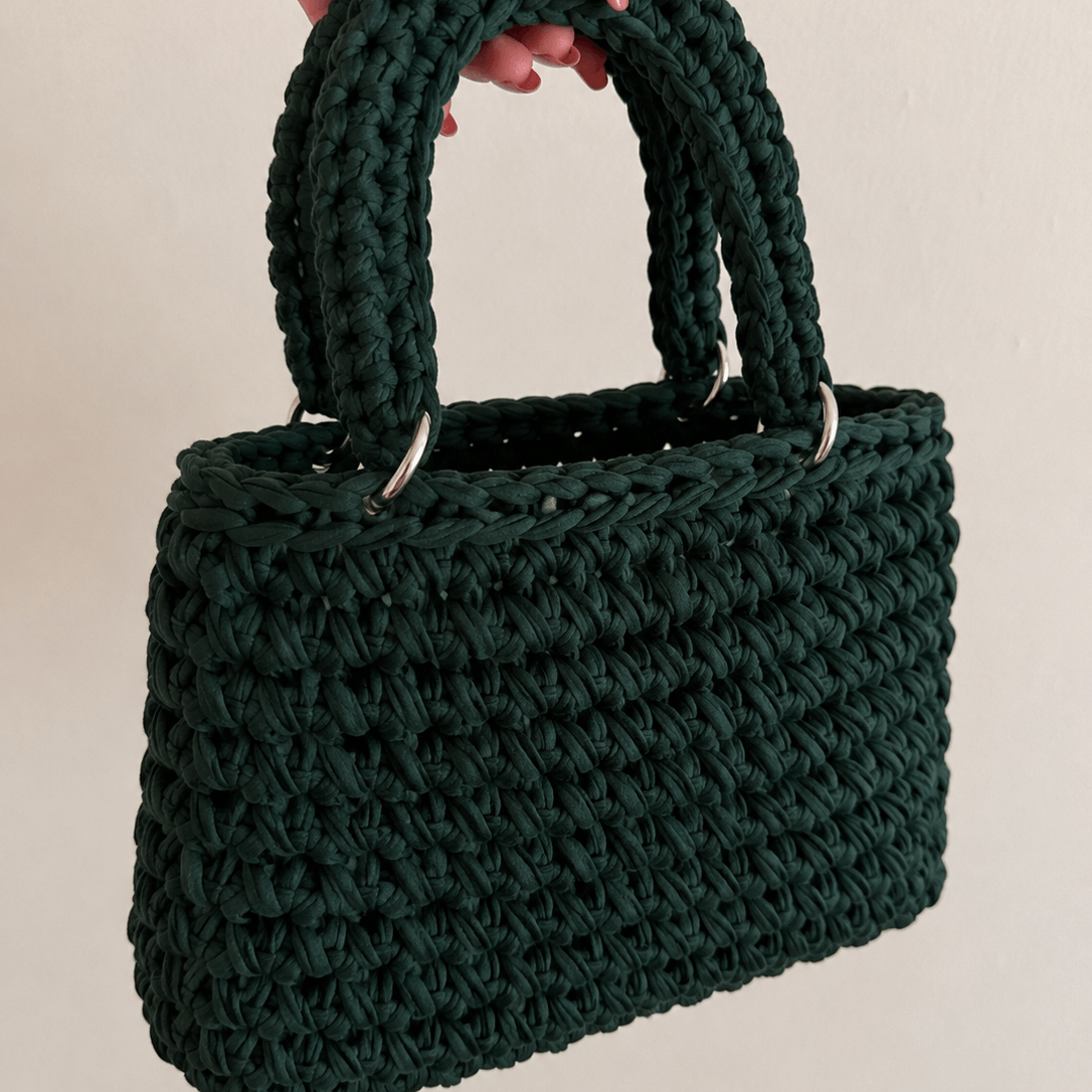 Kit borsa Mia all'uncinetto Macrè Bag con Fettuccia Prime – borsa a mano in cotone