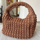 Kit completo per realizzare borsa a mano con punto nocciolina all'uncinetto