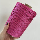 Cordino classico fucsia per borse all’uncinetto – filato tubolare Made in Italy