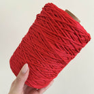 Cordino classico rosso per borse all’uncinetto – filato tubolare Made in Italy