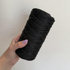 Cordino lurex nero per borse all’uncinetto  – filato tubolare Made in Italy