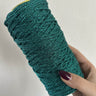 Cordino cristallo lurex in color turchese per borse all'uncinetto - filato tubolare Made in Italy