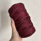 Cordino lurex bordeaux per borse all’uncinetto  – filato tubolare Made in Italy