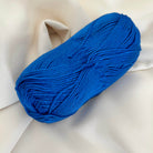 Gomitolo di cotone blu per borse, abiti e accessori all'uncinetto - Filato sottile e morbido dalla forma tubolare