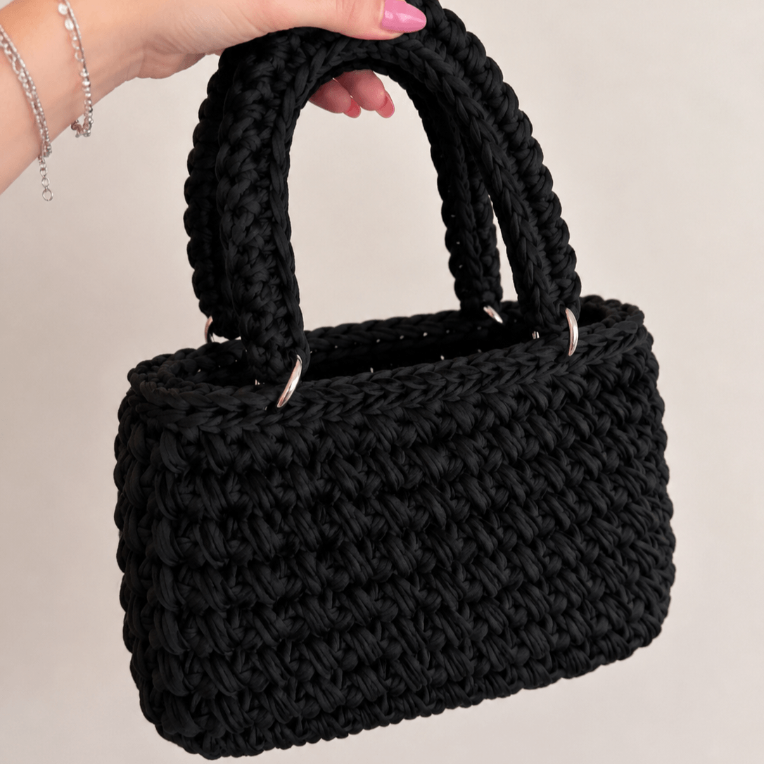 Borsa Mia all'uncinetto fatta a mano – modello elegante con Fettuccia Prime