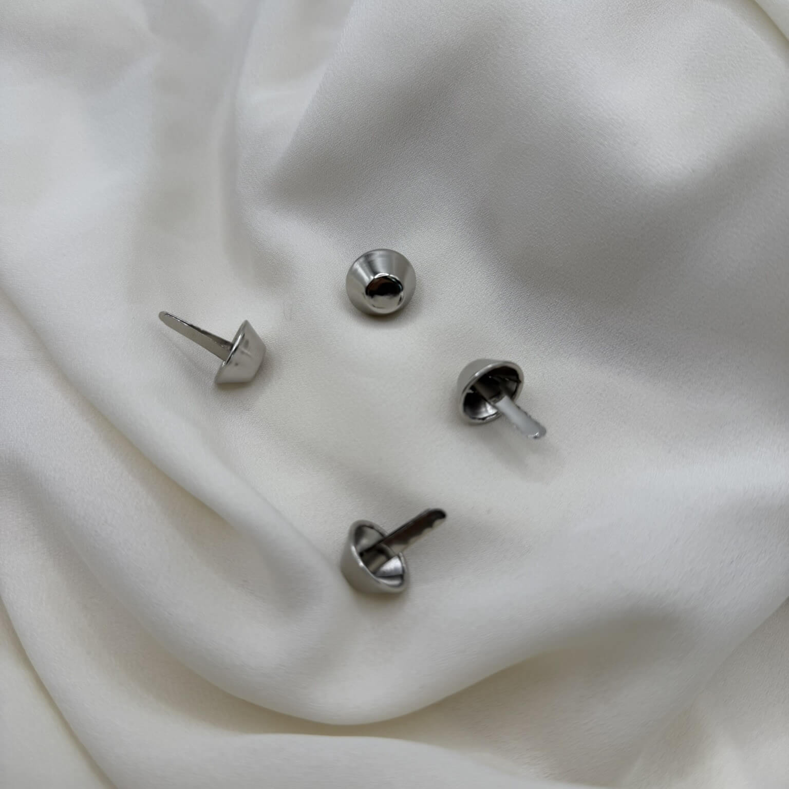 Piedini a cono argento 16mm per borse uncinetto – accessorio piedino fondo handmade