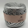 Fettuccia Metal 200g argento per borse all'uncinetto – filato metallizzato brillante