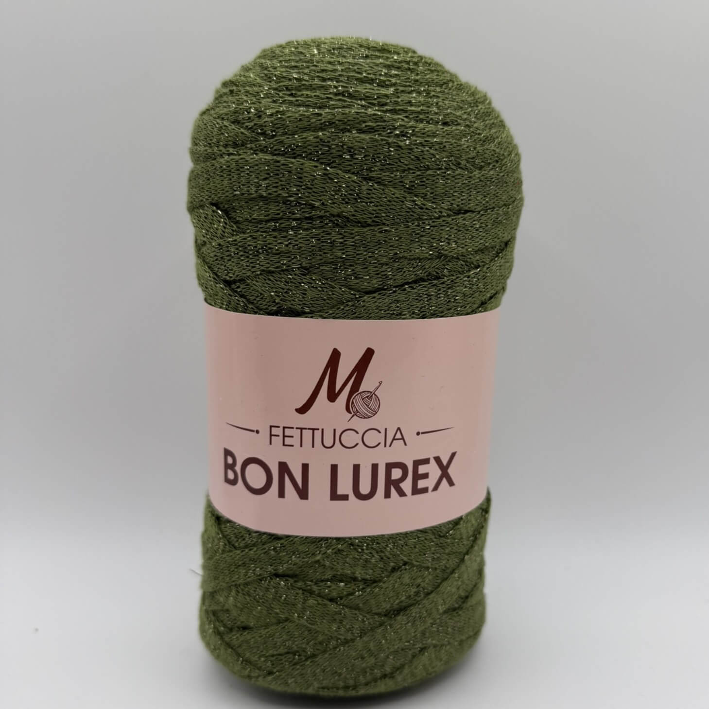 Dettaglio borsa Perla all'uncinetto – punto rete con fettuccia bon lurex handmade