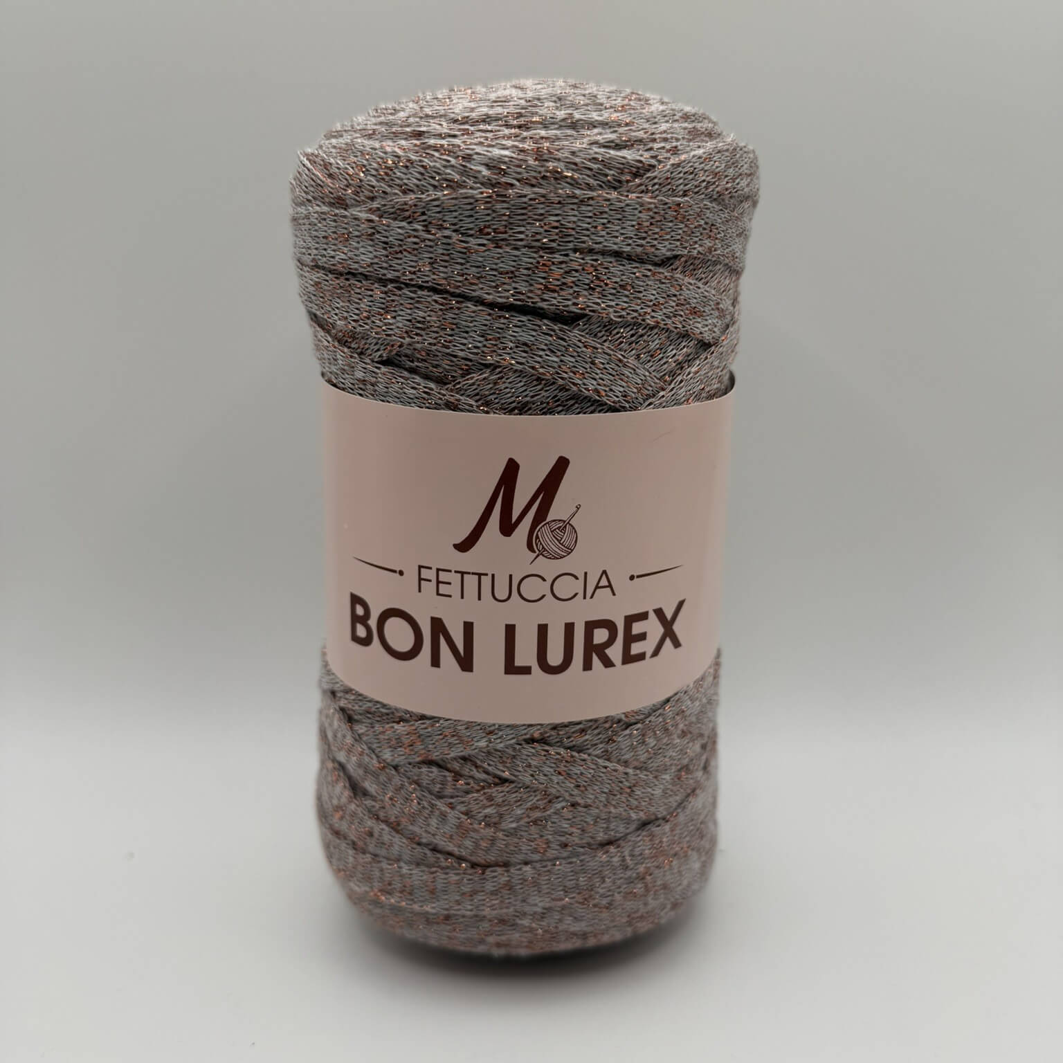 Fettuccia Bon Lurex 250g ruggine per borse uncinetto autunnali – filato lurex caldo
