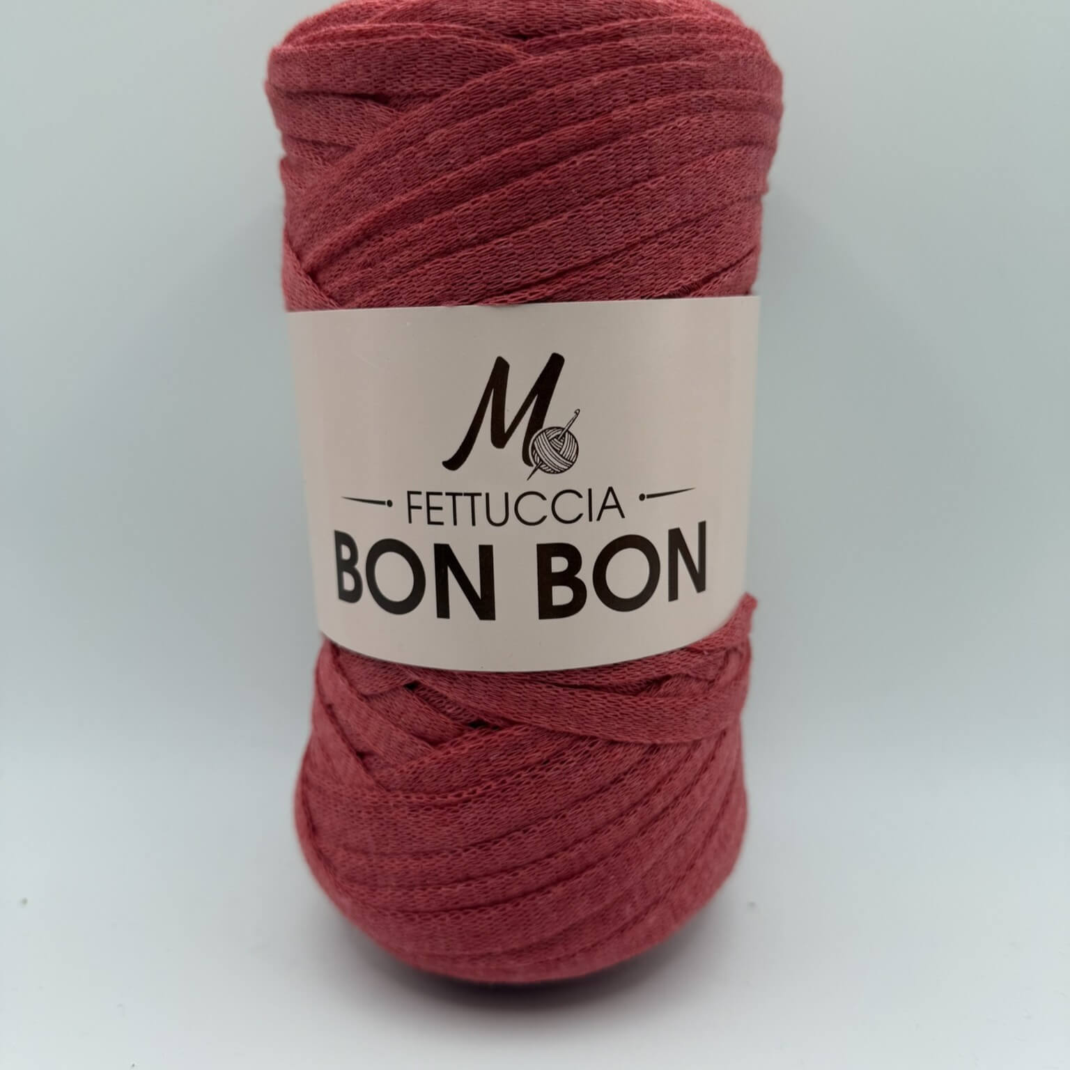 Fettuccia Bon Bon 250g rosso per borse uncinetto – filato morbido colore vivace handmade