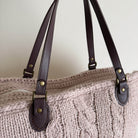 Coppia manici Miura in ecopelle testa di moro 50cm per borse all'uncinetto – handmade