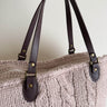 Coppia manici Miura in ecopelle testa di moro 50cm per borse all'uncinetto – handmade